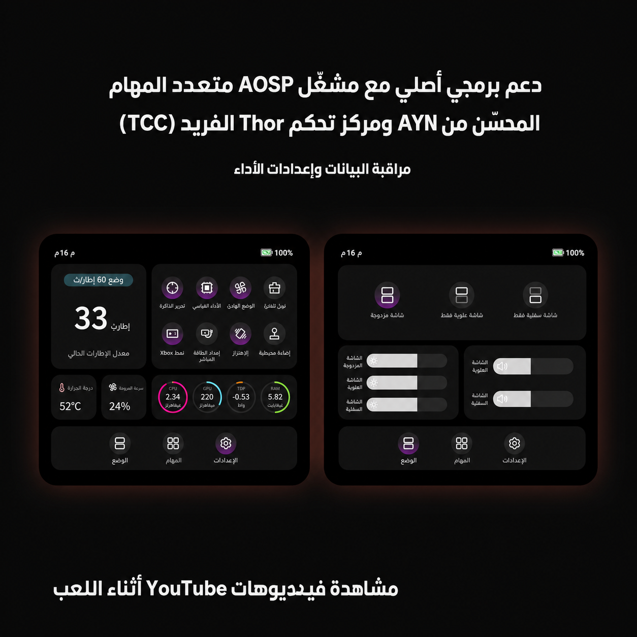 جهاز الألعاب المحمول AYN Thor بشاشتين OLED قابلة للطي – جهاز ألعاب محمول فاخر بمعالج Snapdragon