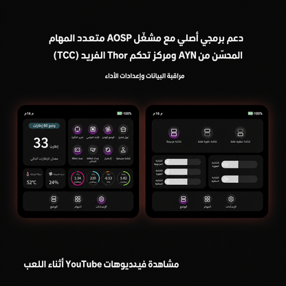 جهاز الألعاب المحمول AYN Thor بشاشتين OLED قابلة للطي – جهاز ألعاب محمول فاخر بمعالج Snapdragon