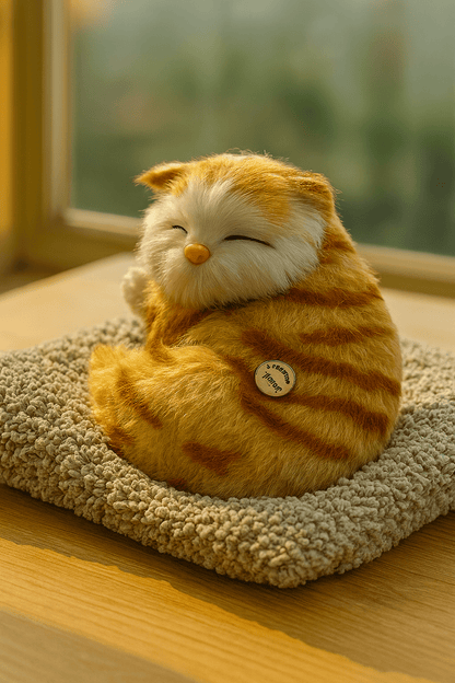 Sleeping Cat Plush Toy with Sound - Zambeel